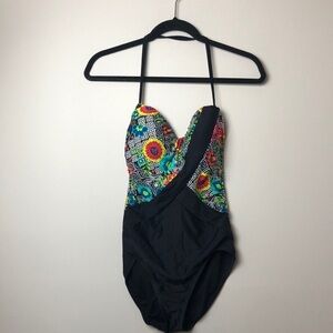 Into the bleu by Amerex flower printed swimsuit